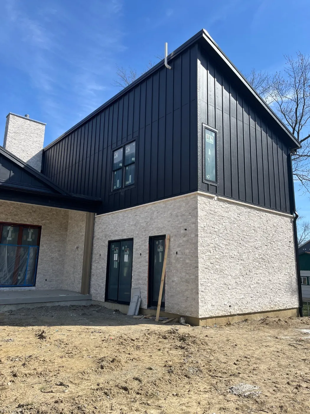 Fiber cement siding installed on a Featherstone home